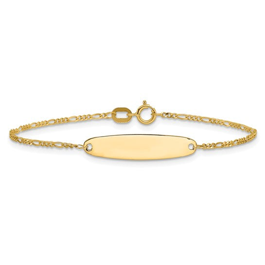 14 karat yellow gold 6" child ID bracelet