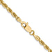 14 karat yellow gold 20" diamond cut 3 mm, medium-thick, solid rope chain 