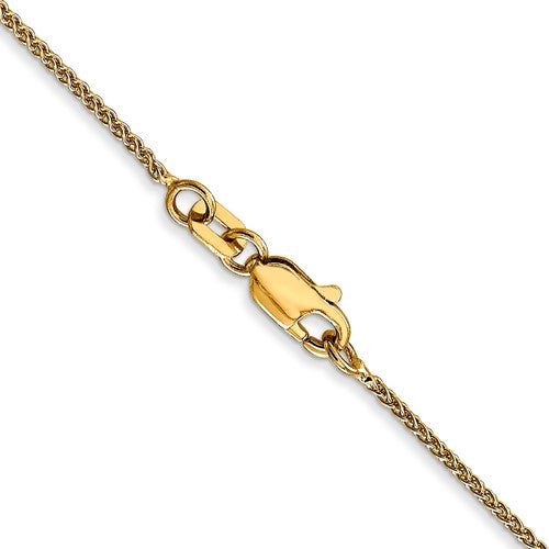 14 karat yellow gold 1 mm fine spiga chain