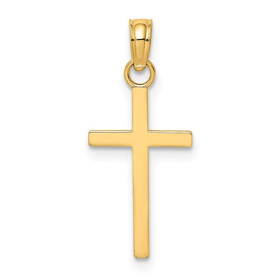 Small 14ky gold cross pendant