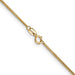14 karat yellow gold 20" 1.3m solid fine curb link chain