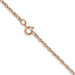 14 karat rose gold 18" 1.15 mm light weight loose rope chain with spring ring clasp