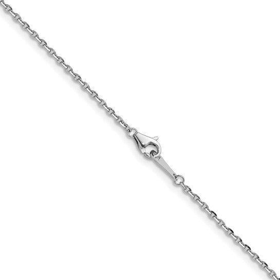 Platinum solid 1.5m diamond cut cable link chain