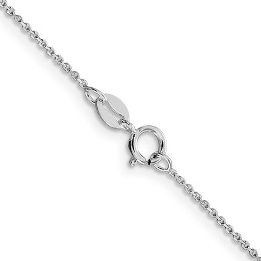 16" 1 mm Diamond Cut Cable Chain Sterling Silver Necklace Clasp View