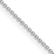 16" 1 mm Diamond Cut Cable Chain Sterling Silver Necklace Detailed View