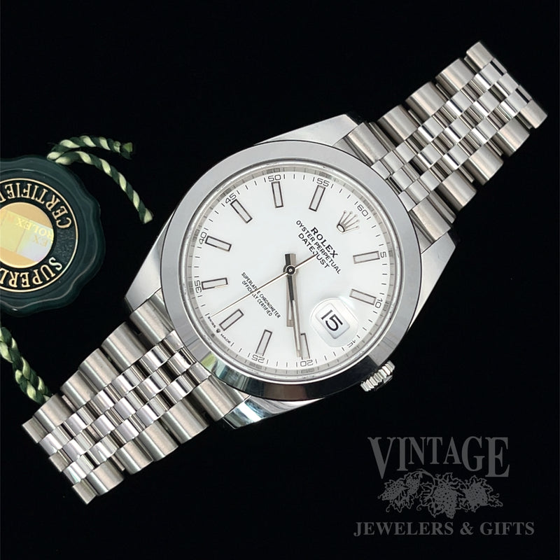 Rolex Datejust 41 126300 White Dial Jubilee Bracelet 2026 Box & Papers