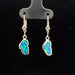 Black opal doublet 14k white gold earrings with lever back