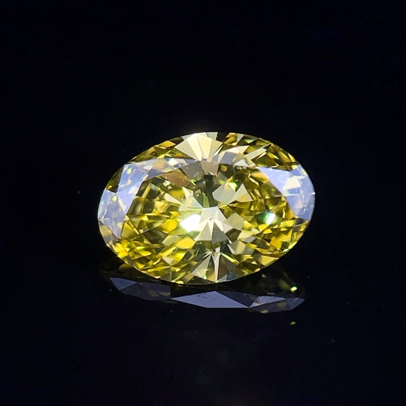1.4 carat, Oval shaped, Fancy Vivid yellow, VS1 clarity, natural diamond, GIA graded