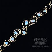 Opal and diamond 18k gold bracelet full