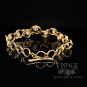 Opal and diamond 18k gold bracelet closure