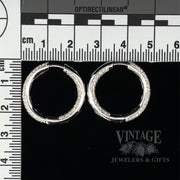 Diamond pave inside out 18kw gold tube hoop earrings scale