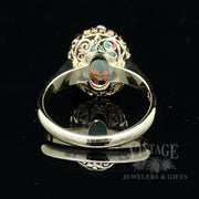 Opal and ruby 11k gold ring bottom