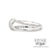 Twist diamond line 14k white gold ring side