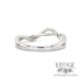 Twist diamond line 14k white gold ring bottom