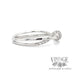 Twist diamond line 14k white gold ring side 2