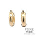 Italian 18k gold textured 22 mm hoop earrings back