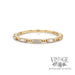 Dot dash diamond 14k gold ring band front