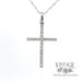 Diamond and 14kw gold cross 18" necklace scale