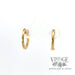 Back 14k gold round huggie diamond earrings