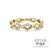 Front 14k yellow gold and diamond entwined ring band