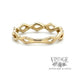 Back 14k yellow gold and diamond entwined ring band