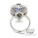 Pear shaped natural sapphire and diamond ballerina ring gallery