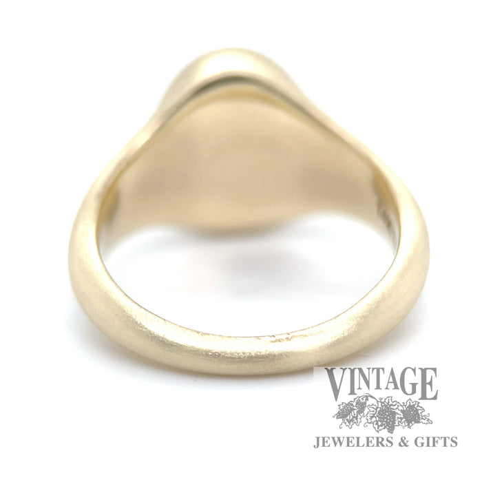 Diamond accent star signet ring bottom