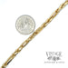 14k yellow gold layered link figaro chain bracelet scale