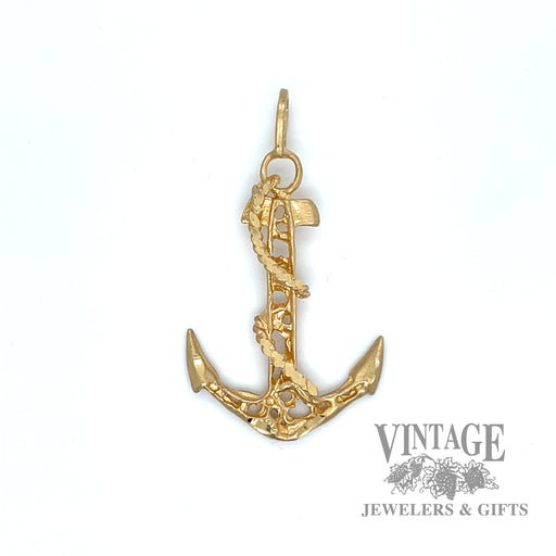 Anchor 14k yellow gold charm