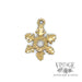 Snowflake 14k yellow gold charm