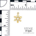 Snowflake 14k yellow gold charm scale