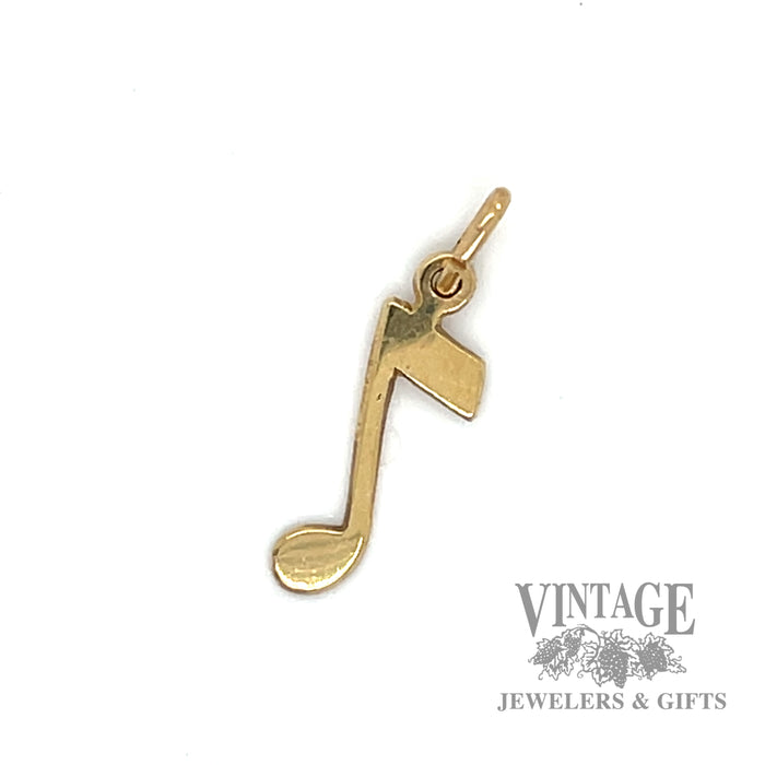 Music Note 14k yellow gold charm