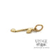 Music Note 14k yellow gold charm side