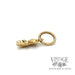 Teddy bear yellow gold charm side