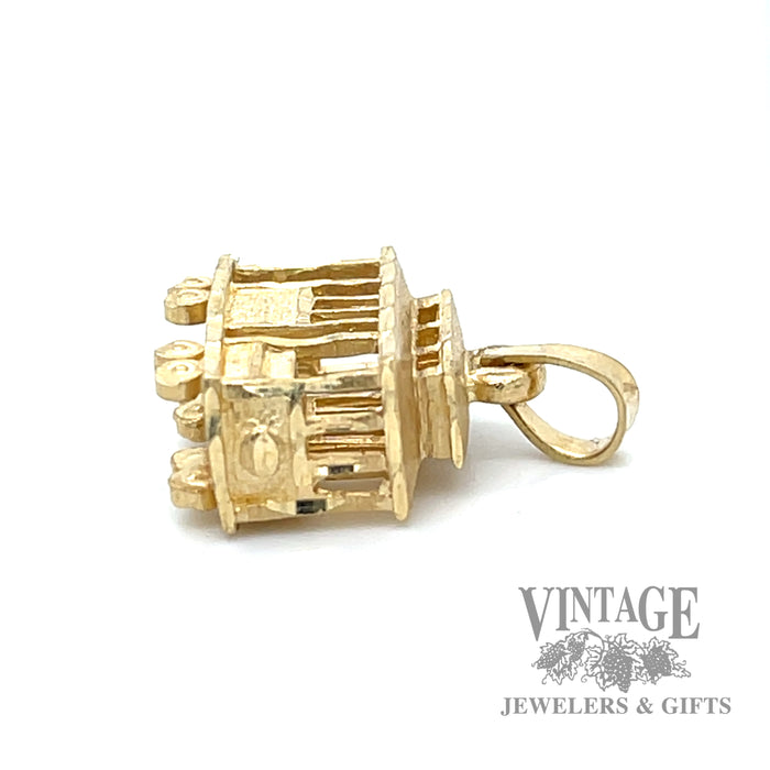 Cable Car 14k yellow gold charm