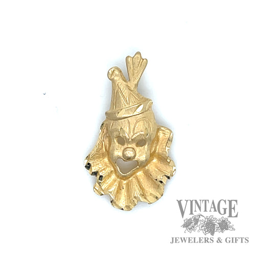 Clown yellow gold charm