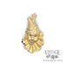 Clown yellow gold charm