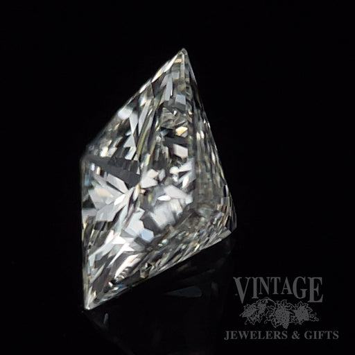 1.04 Carat Princess Cut, GIA, I color, SI2 Clarity, Natural Diamond Side View