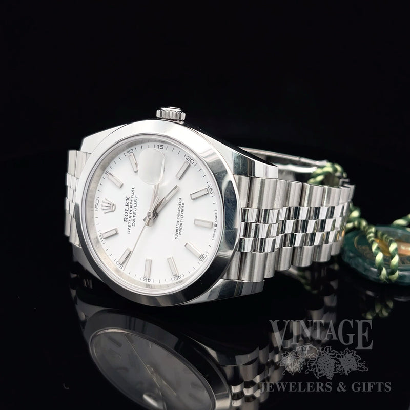 Rolex Datejust 41 126300 White Dial Jubilee Bracelet 2026 Box & Papers dial