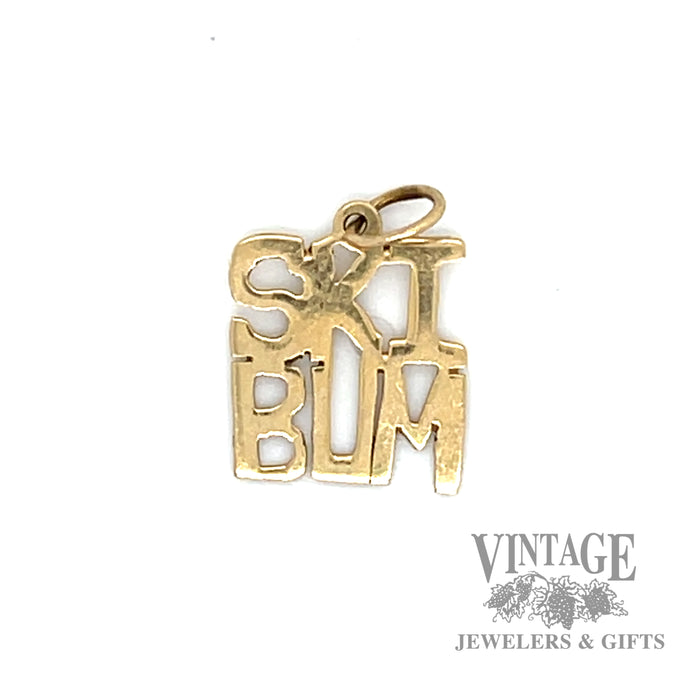 Ski Bum 14k yellow gold charm