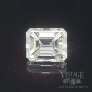 1.02 Carat F color, VS2 clarity, Natural Emerald Cut Diamond Front View