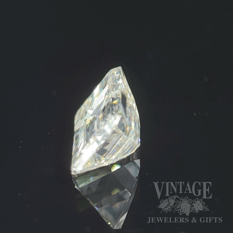 1.02 Carat F color, VS2 clarity, Natural Emerald Cut Diamond Side View
