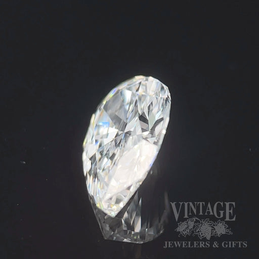 1.26 carat E color VS1 clarity Pear Shape Natural Diamond Side View