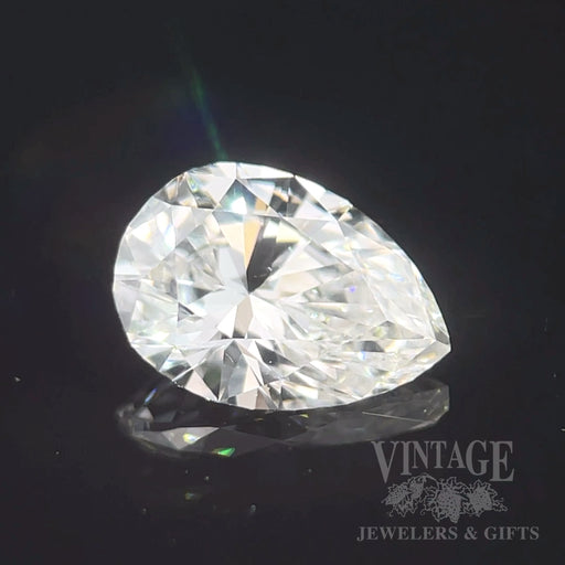 1.26 carat E color VS1 clarity Pear Shape Natural Diamond Front View