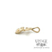 Rose 14k yellow gold charm side