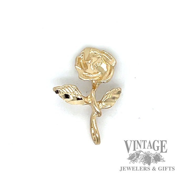 Rose 14k yellow gold charm