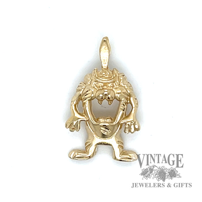 Tasmanian Devil 14k yellow gold charm