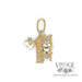 "#1 MOM" 14k yellow gold charm