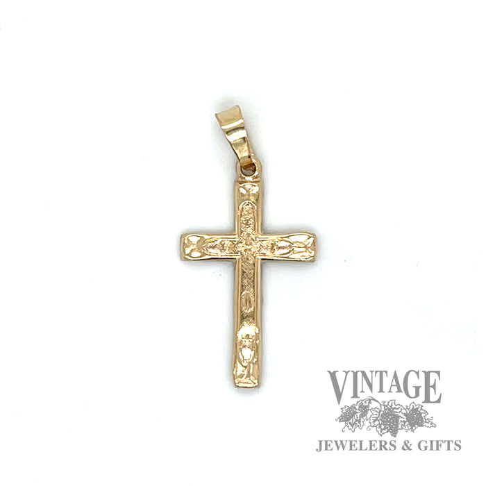 14k yellow gold cross