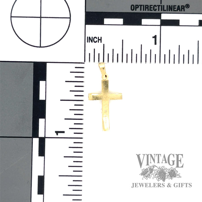 14k yellow gold cross scale